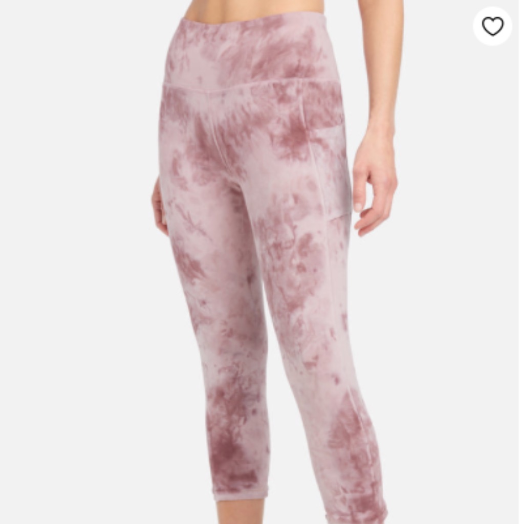 Bebe Sport Tie Dye Capri Leggings Rose Bb11973a 69